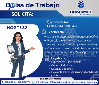 Vacante Hostess